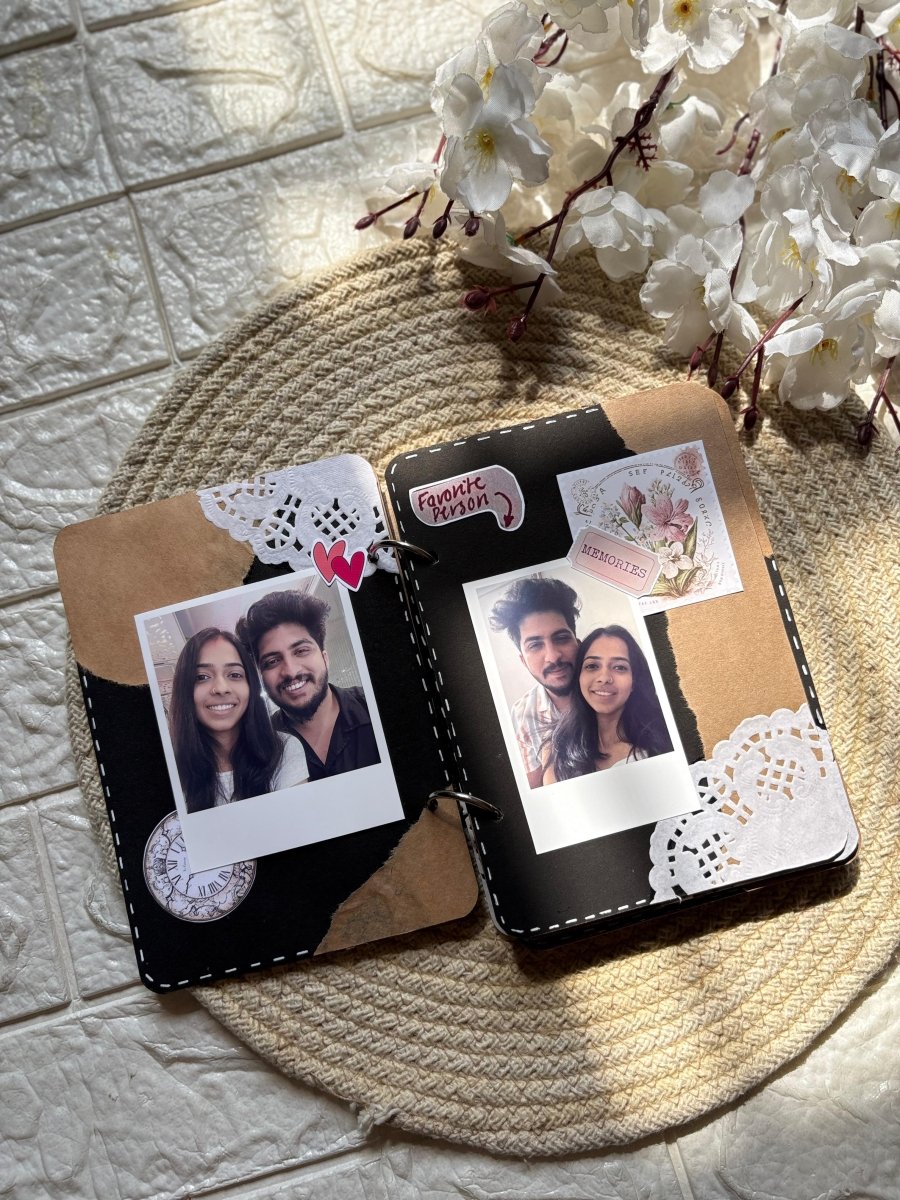 Handmade Memory Book with Black Base 5 by 7 inches (MB-05)