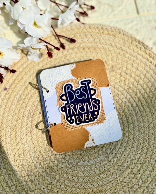 Best Friend Ever Handmade and Customizable Memory Book 4 by 5 inches (MB-02)