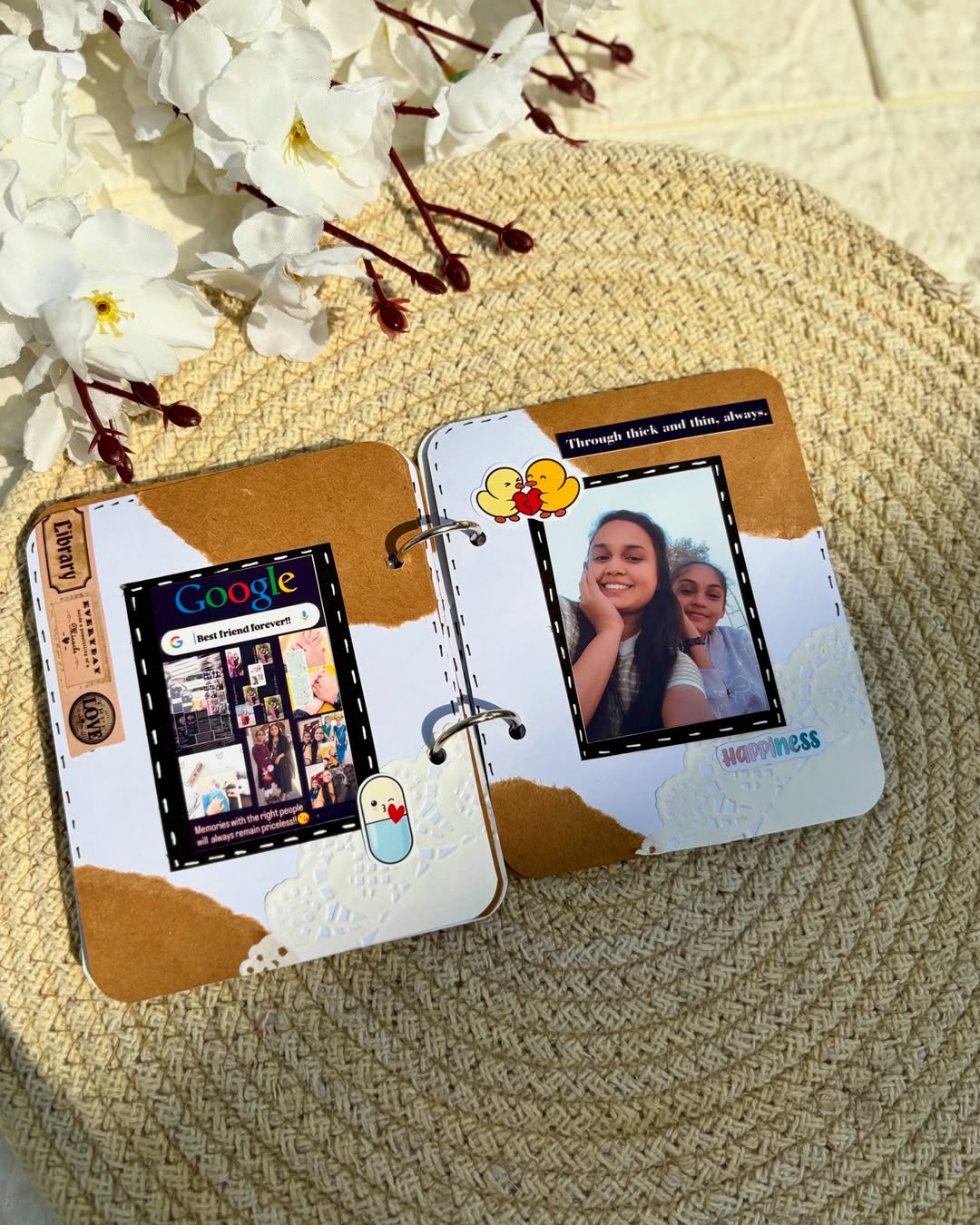Best Friend Ever Handmade and Customizable Memory Book 4 by 5 inches (MB-02)