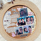 Handmade Circular frame with cute stickers and quotes