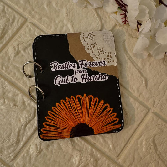 Handmade memory book with black base 4 by 5 inches (MB-06)