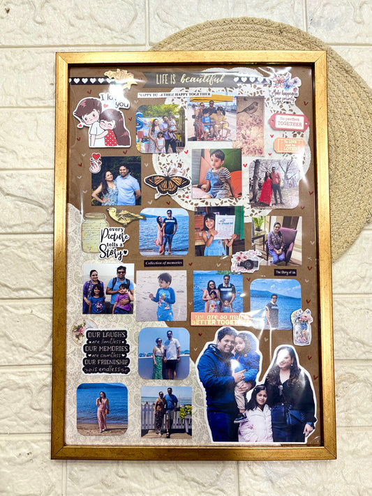 Handmade Vintage A3 Photo Frame – Holds up to 15 Pictures