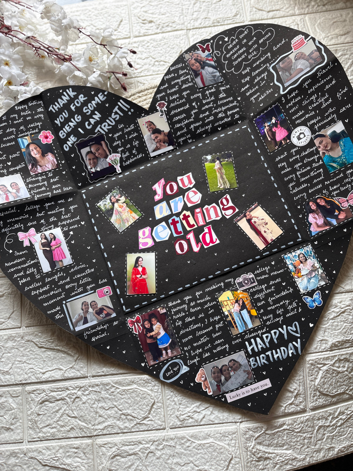 Personalized Heart-Shaped Birthday Memory Card