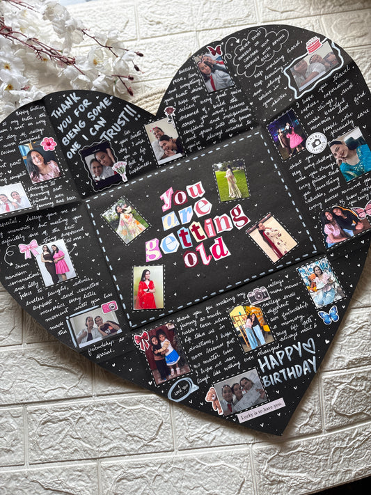 Personalized Heart-Shaped Birthday Memory Card