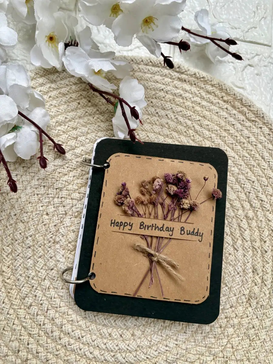 Cute Birthday Memory Book with pun card edition