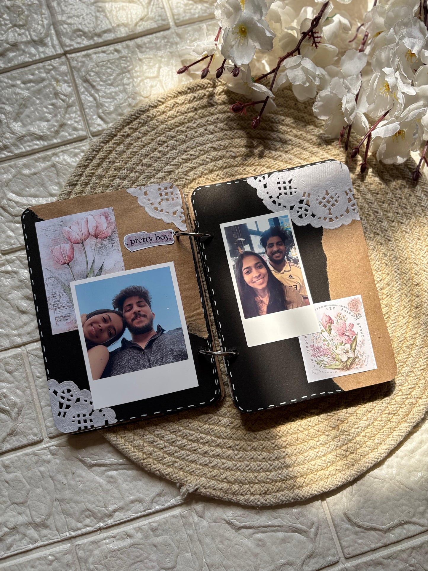 Handmade Memory Book with Black Base 5 by 7 inches (MB-05)