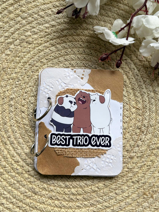 Handmade and customizable memory book for cute events 4 by 5 inches(MB-08)