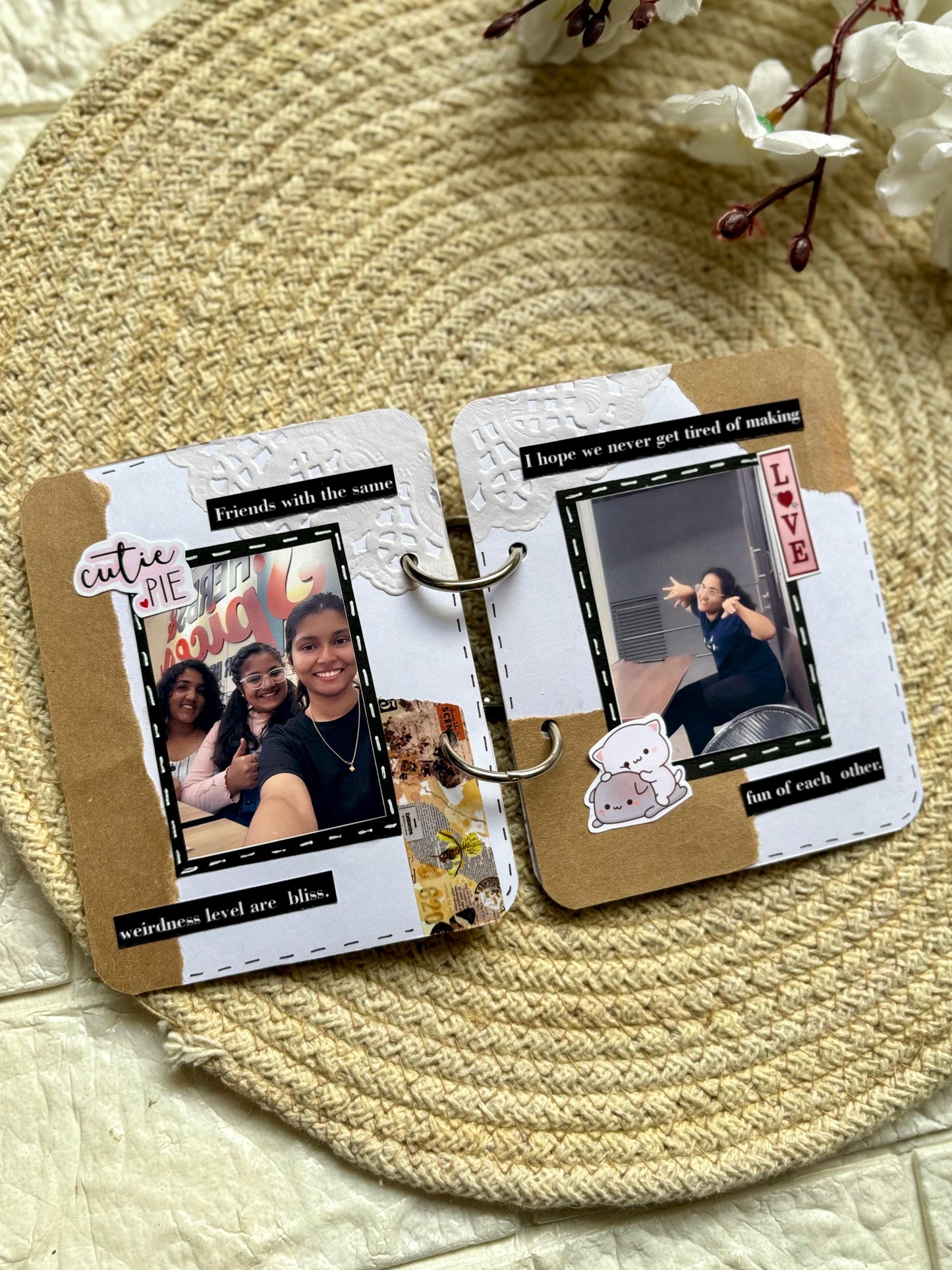 Handmade and customizable memory book for cute events 4 by 5 inches(MB-08)