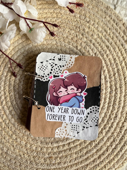 One year anniversary memory book for your partner fully Customizable (MB-13)
