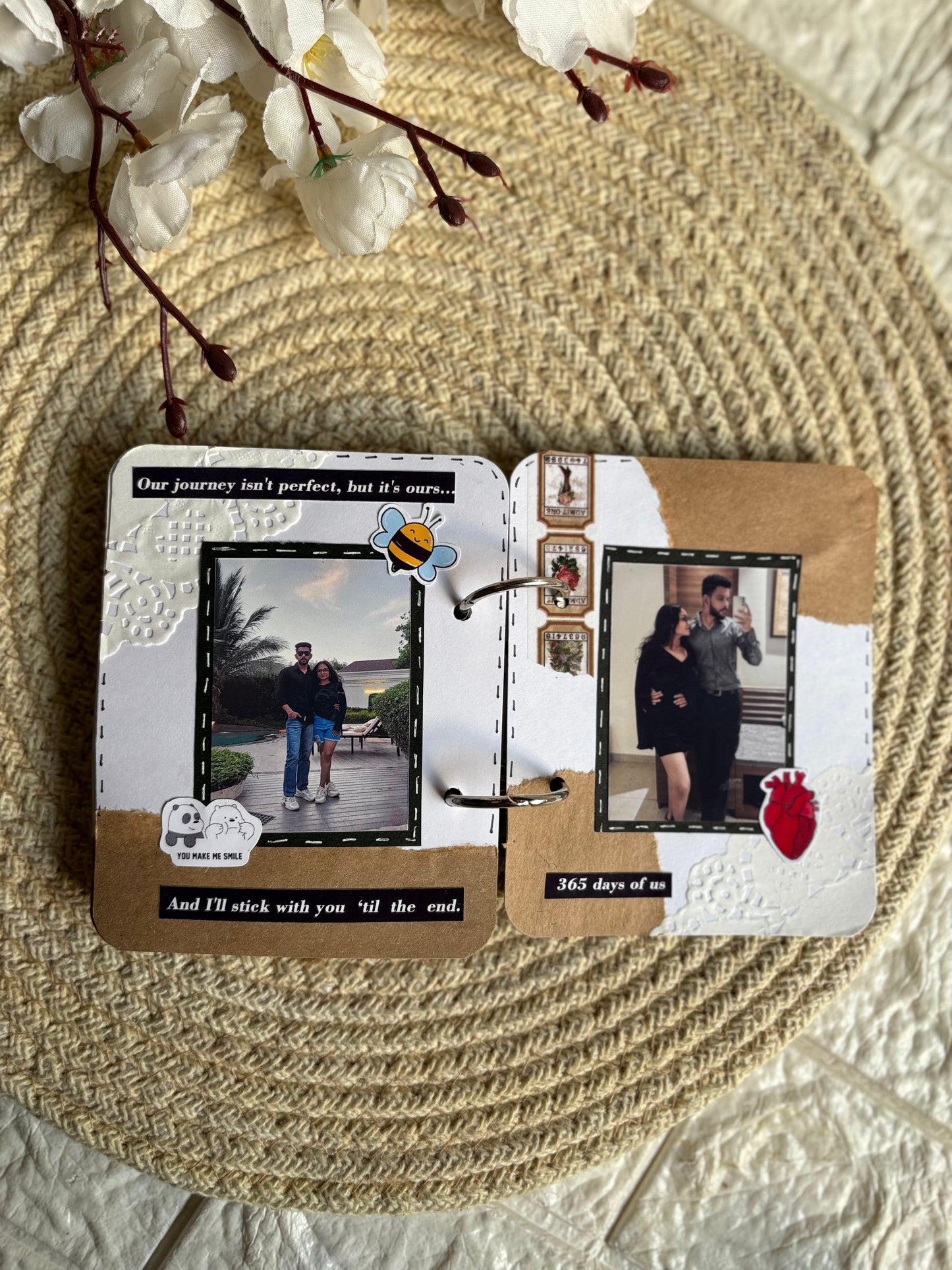 One year anniversary memory book for your partner fully Customizable (MB-13)