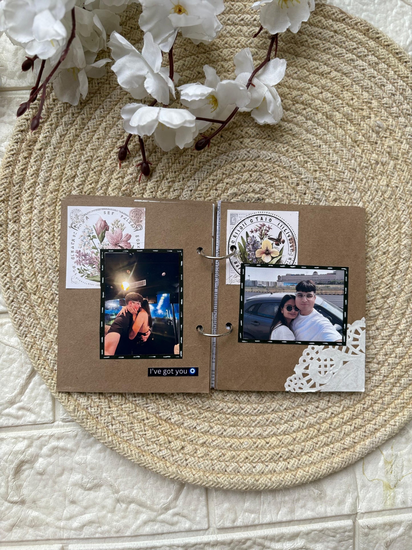 Handmade memory book Vintage Look 4 by 5 inches