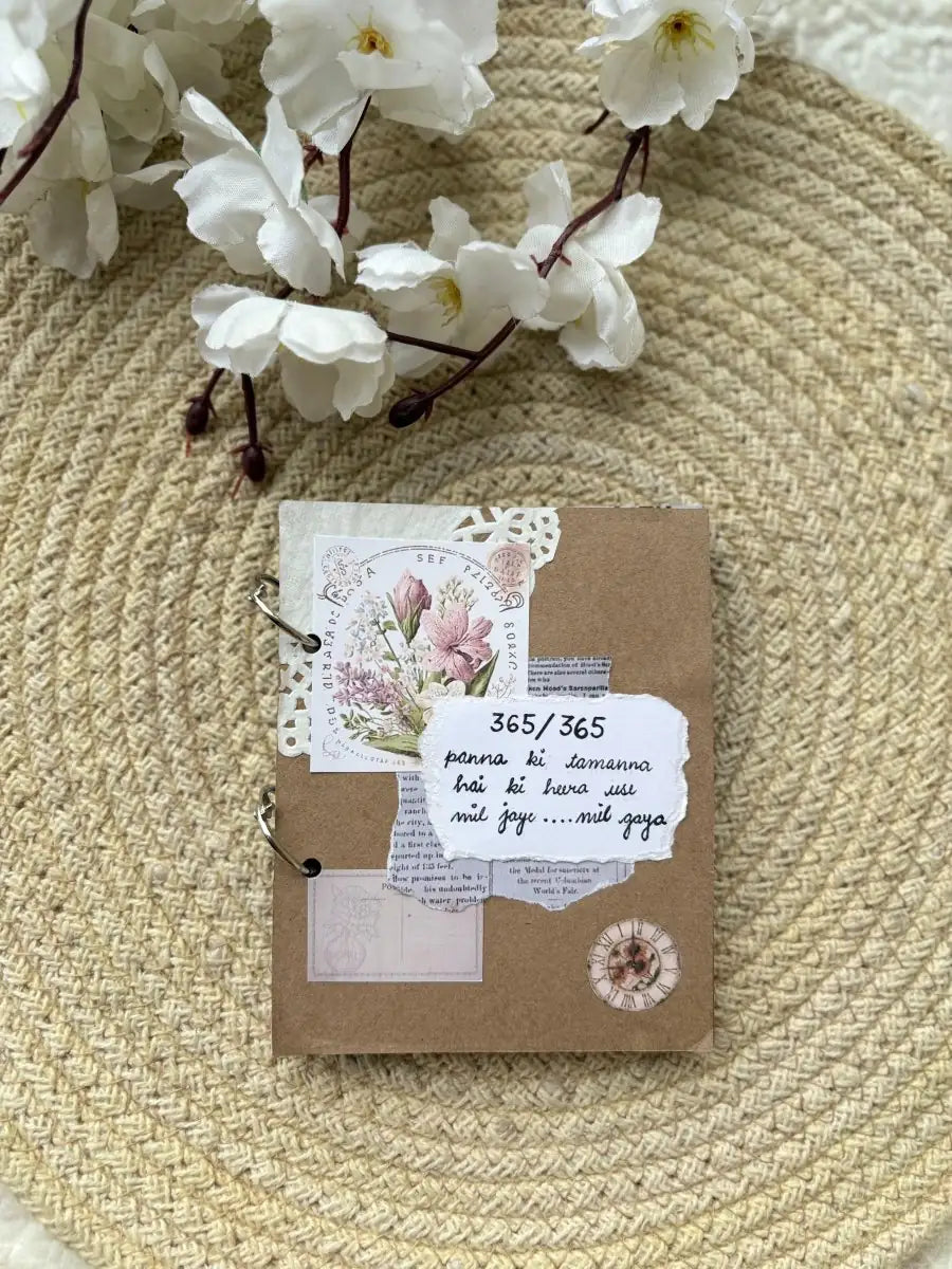 Handmade memory book Vintage Look 4 by 5 inches