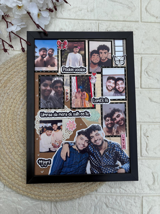Farewell Memories Vintage A4 Photo Frame – Handmade, Holds 10 Pictures