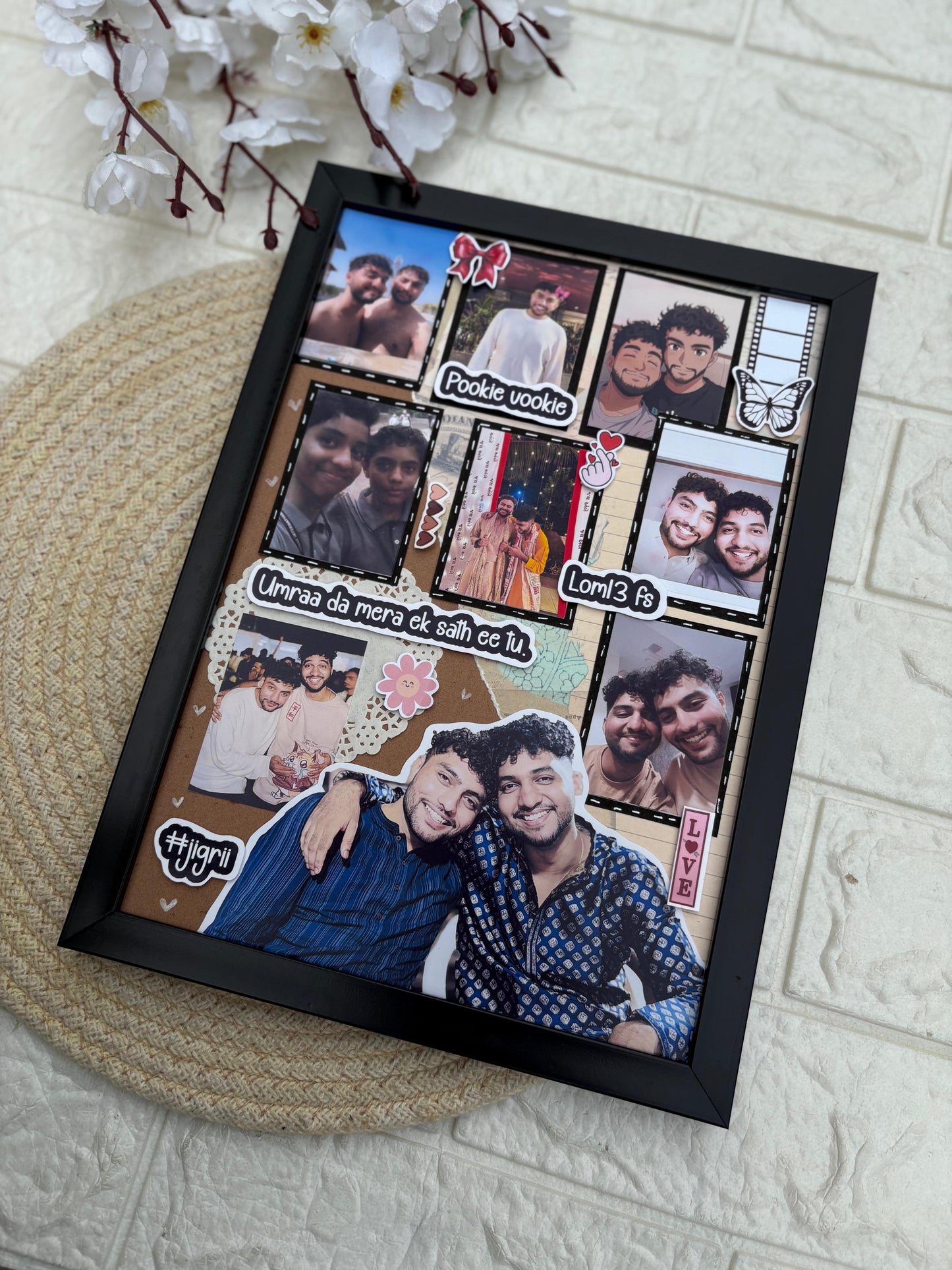 Farewell Memories Vintage A4 Photo Frame – Handmade, Holds 10 Pictures