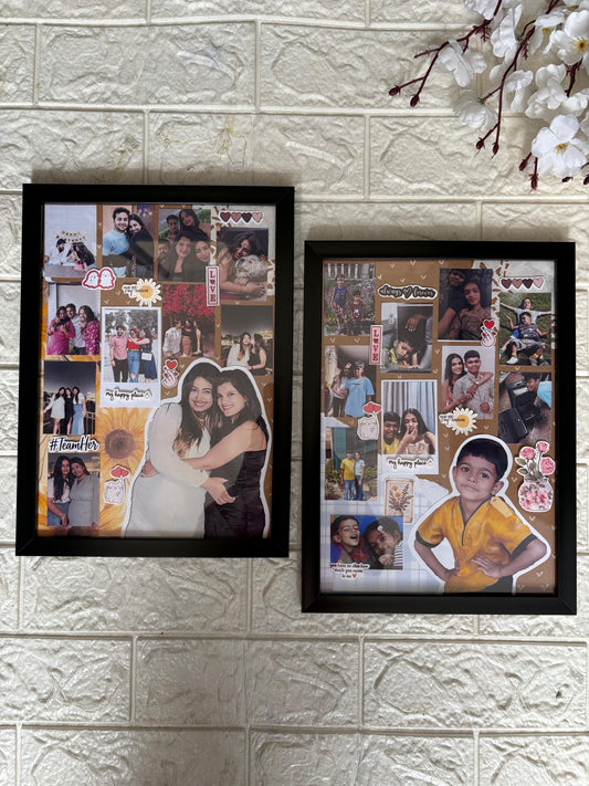 Cherished Memories Vintage A4 Photo Frame – Handmade, Holds 10 Pictures