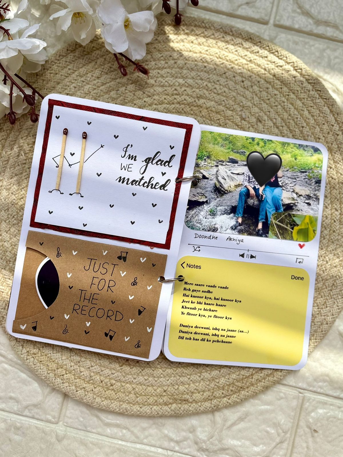 Handmade Music album for you loved ones 5 by 7 inches  (MA-02)