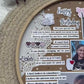 Handmade Circular frame with cute stickers and quotes