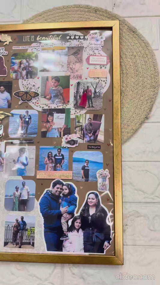 Handmade Vintage A3 Photo Frame – Holds up to 15 Pictures