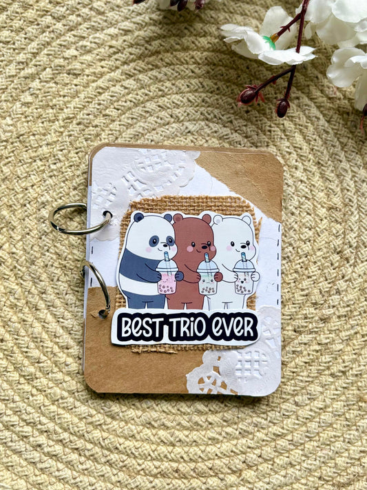 Handmade and customizable memory book for cute events 4 by 5 inches(MB-08)